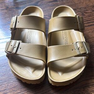 Birkenstock Light Brown Slide Sandals